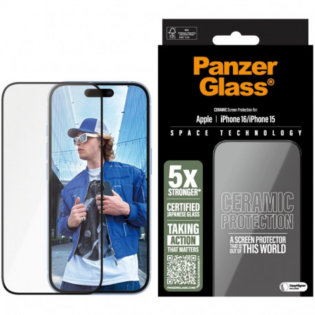 "PanzerGlass Ceramic iPhone 16/15 UWF"