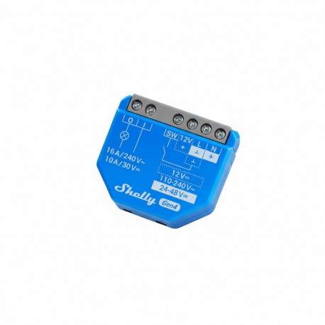 Shelly relee 1 Gen4 4-pakk kuni 16A 1 kanal WLAN Matter Zigbee Bluetooth