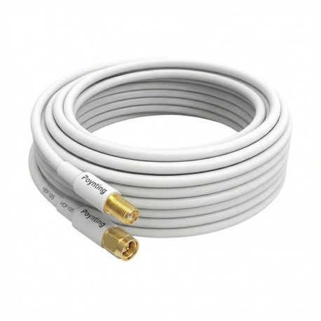 "Poynting Antennen Zubehör Kabel A-CAB-144 5mTwin Pair HDF195 SMA (M) zu SMA (F) white Gold beschich