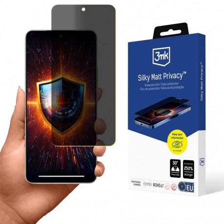 Privacy Screen Protector 3mk Silky Matt Privacy for Xiaomi 15 Pro
