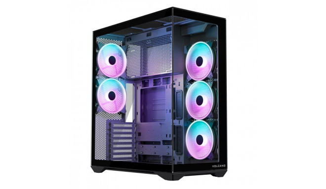 PC case Volcano Space XL ARGB Full Tower 5 fans, black