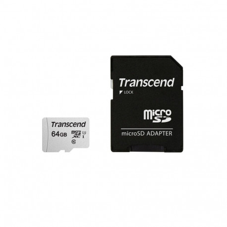 MEMORY MICRO SDXC 64GB W/ADAPT/UHS-I TS64GUSD300S-A TRANSCEND