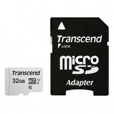 MEMORY MICRO SDHC 32GB W/ADAPT/C10 TS32GUSD300S-A TRANSCEND