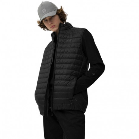 4F meeste tepitud vest 4FSS23TDJAM082 20S M, must