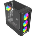 Computer Case - SAVIO Noctis Glass RGB Cube Micro ATX/ATX Black