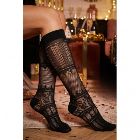 SOKISAHTEL Pierre Mantoux DANA musta värvi pitsilised põlvikud 444