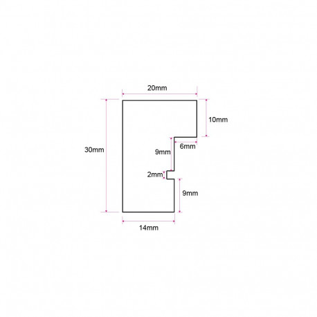 Focus pildiraam Dahlia UV-klaas 30x40/PP 20x30, must