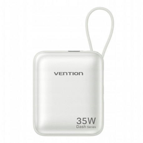 Vention 10000mAh 35W - akupank USB-C kaabliga (beež)