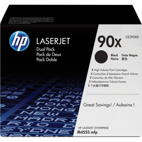 "HP (CE390XD) No 90X HP90X HP 90X Dual Pack Black Schwarz Cartridge (CE390XD)"