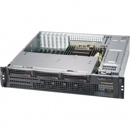 "2HE Supermicro SC825M BTQC-R802LPB - Rack-Montage - 2U - verbessertes - erweitertes ATX"
