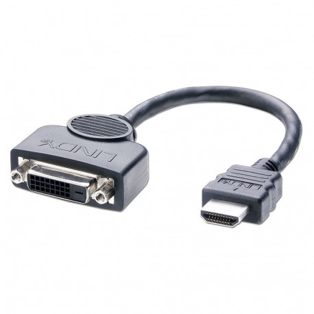 "LINDY Adapterkabel HDMI an DVI-D M/F 0.2m"