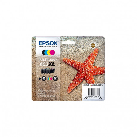 "Epson Tinte 603XL C13T03A64010 4er Multipack (BKMCY) bis zu 350 Seiten"