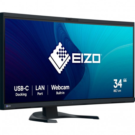 FlexScan monitor EV3450XC-BK 86.7cm (34.1Zoll) UWQHD IPS veebikaamera mikrofon USB-C, must