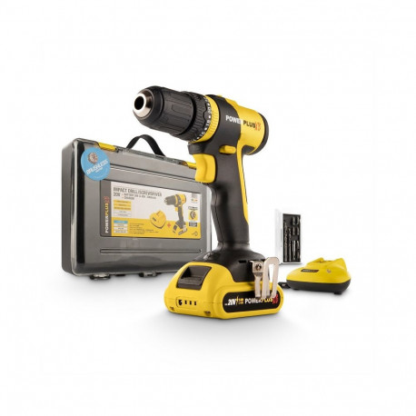 Akutrell 20V 1x2,0Ah, akutrell + tarvikud POWXB10060 POWERPLUS XB