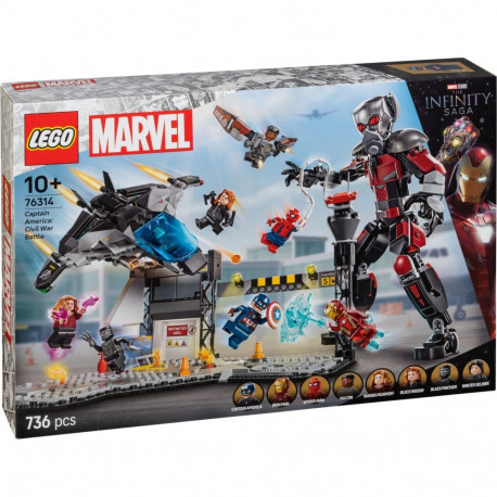 LEGO Super Heroes Marvel 76314 – Captain America: Civil War lahingumäng