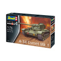 Revell  liimitav mudel tank A-34 komeet Mk.1 1:76