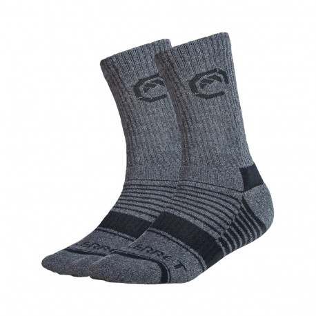 Vallerret Merino Wool Crew Sock - Grey Winter (size 36-40)