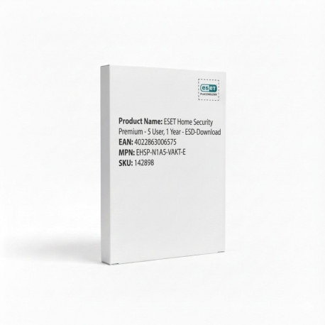 "ESET Home Security Premium - 5 User, 1 Year - ESD-DownloadESD"