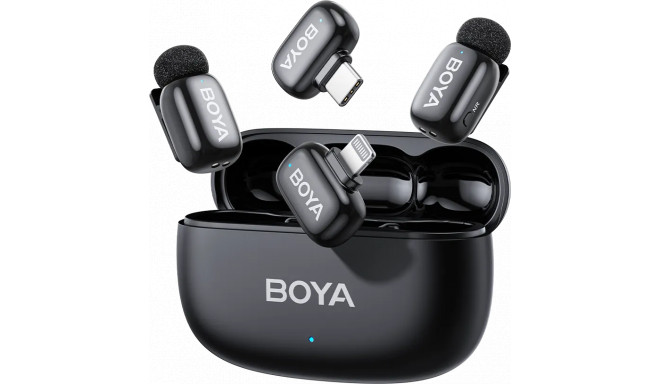 Boya juhtmevaba mikrofon mini 2-01 Lightning/USB-C, matte black