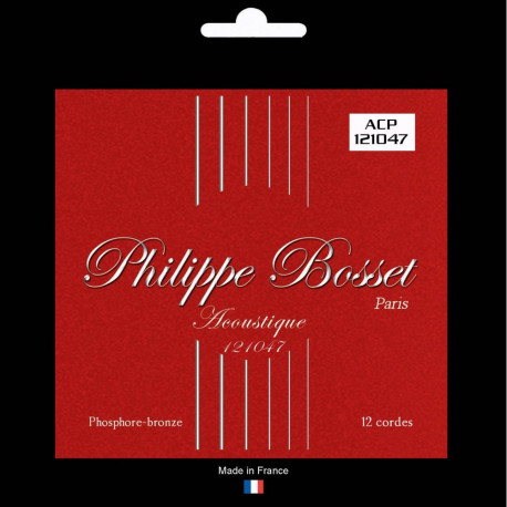 Philippe Bosset Paris 12 cordes .010 .014 .023 .030 .037 .047 .010 .014 .009 .012 .020 .025