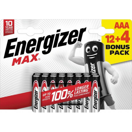 Energizer battery Max Alkaline AAA CHP16 12+4