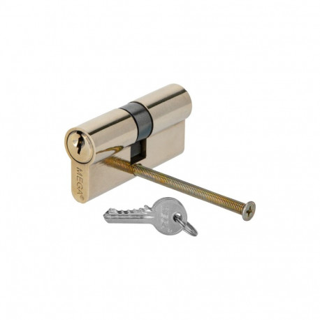 Wkładka bębenkowa mosiężna symetr. 62mm, 3 klucze karta