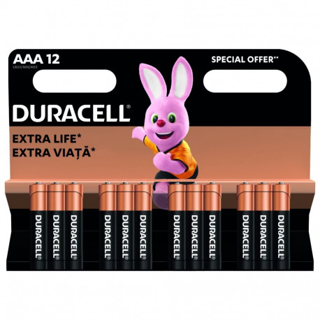Patareid Duracell MN2400/12 Economy Pack AAA LR03 1,5V Alkaline, 1 pakk (pakis 12tk)
