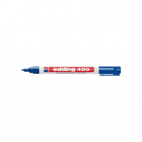 Office Supplies - Edding 400 Permanent Marker 1mm Line Width Blue Pack of 10