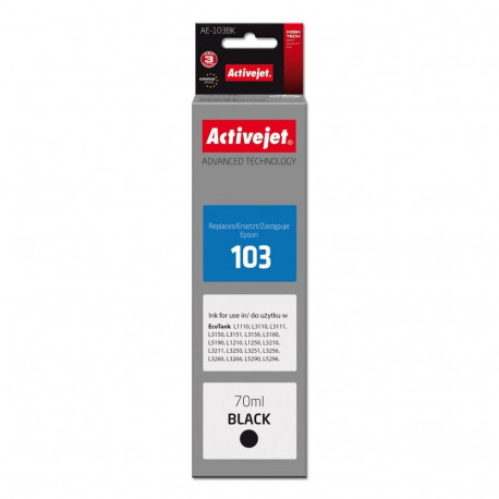Printer Ink Cartridge - Activejet Ae-103, Black