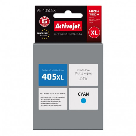 Ink Cartridge - Activejet AE-405CNX Compatible for Epson 405XL Cyan