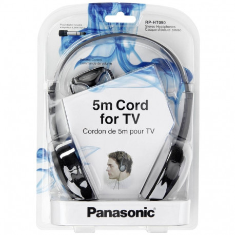 Wired headphones (5m) Headset TV PANASONIC RP-HT090E-H black