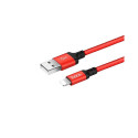 Cable USB A to Lightning Hoco 1 m 4 black red