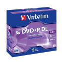 Verbatim DVD+R 8.5GB 8x DL 5tk karbis (43541)