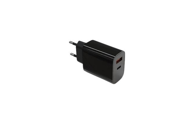 Must seinalaadija 2x3A USB C + USB A Power Delivery