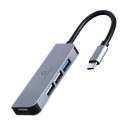 Hub 4-ports USB-C, 3xUSB 2.0, USB 3.1