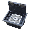 Floor box 4M (45x45) depth adjustable, for technical floor (screed optional)