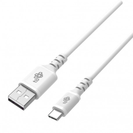 Cable USB-USB C 2m silicone white Quick Charge