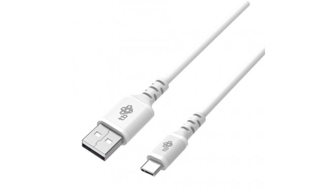 Cable USB-USB C 2m silicone white Quick Charge