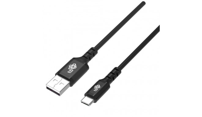 USB - USB C kaabel 2m silikoonist Quick Charge, must