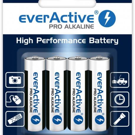 BATTERIES LR6/AA PRO AL KALINE BLISTER 4 PCS