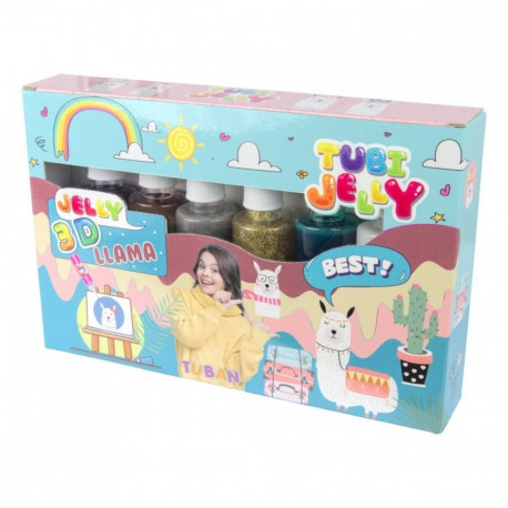 The TUBAN Tubi Jelly set (Lama theme) is a creative DIY kit that allows children to transform liquid