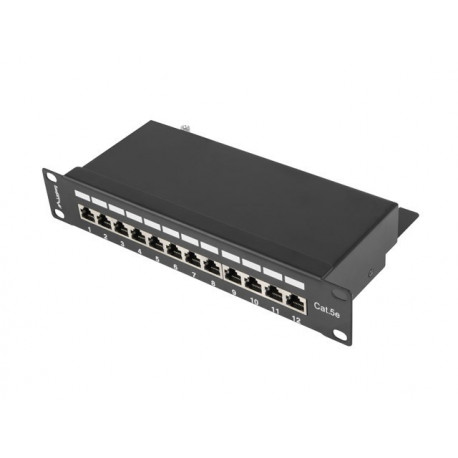 Patch Panel 12 Port 1U 10'' cat.5e black