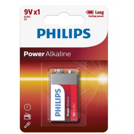 Philips patarei Power Alkaline 9V LR61 1tk