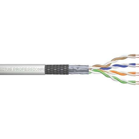 Cat.5e SF/UTP patch cable, stranded, AWG 26/7, PVC, 100 m, gray