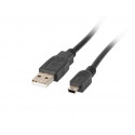 Lanberg kaabel USB 2.0 mini AM-BM5P 1,8m, must