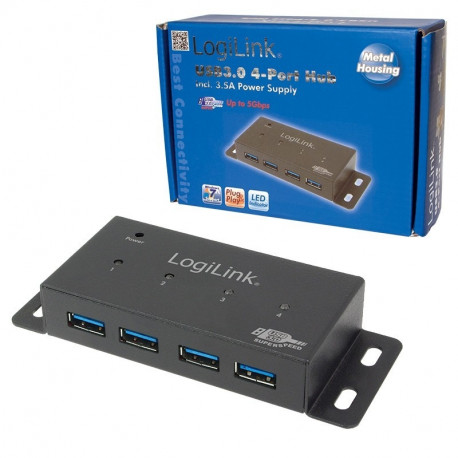 USB 3.0 HUB, 4-Port, Metal housing