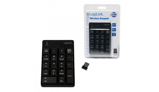 Wireless numeric keypad, 18 keys
