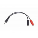 Adapter Mini Jack(M) 4PIN/2xMini Jack(F) 20cm