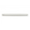 Panel krosowy (patch panel) modularny 19" 24 porty pod moduły keystone, 1U, ekranowany, prowadnica k