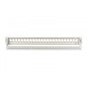 Panel krosowy (patch panel) modularny 19" 24 porty pod moduły keystone, 1U, ekranowany, prowadnica k